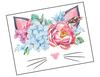 Lieferansicht Katze mit Blütenbouquet