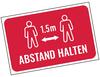Lieferansicht Abstand halten schützt!