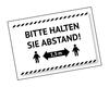 Lieferansicht Aufkleber Bitte halten Sie Abstand