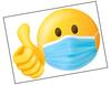 Lieferansicht Aufkleber Smiley mit Maske