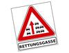 Lieferansicht Fahrzeughinweis Rettungsgasse