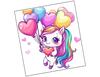 Einhorn mit Herzballons