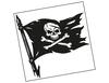 Lieferansicht Piratenflagge mit Totenkopf
