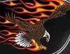 Motorradaufkleber Burning Bald Eagle