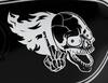 Motorradaufkleber Flying Skull on Fire