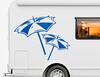 Wohnmobil-Aufkleber Sonnenschirm Duo