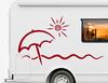 Wohnmobil-Aufkleber Sonnenschirm & Meeresbrise