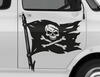 Wohnmobil-Aufkleber Piratenflagge mit Totenkopf
