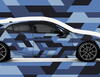 XXL Car-Wrapping Folie BlueGrid