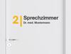 Aufkleber Dein Sprechzimmer Design-Dash & Name
