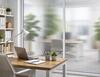 Fensterfolie Rillenglas 12mm: Beispiel Büro