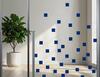 Glasmarkierung Quadrate Farbfolie Ultramarinblau