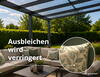 Sonnenschutzfolie PlexiProtect - der transparente UV-Schutz verringert sonnenbedingtes Ausbleichen von Textilien, Teppichen, Möbeln, Drucken u.v.m.