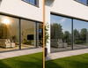 Sonnenschutzfolie Static Light bei Tag: Links ohne Folie / rechts mit Folie