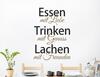 Wandtattoo Essen Trinken Lachen