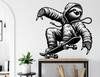 Wandtattoo Skater-Faultier